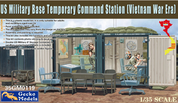 35GM0119  1/35 US Military Base Temporary Command Station Vietnam War Era