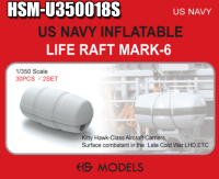 U350018S 1/350 Надувной спасательный плот ВМС США MARK-6  (60 шт.)