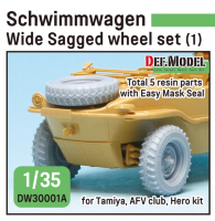 DW30001 1/35 WW2 Schwimmwagen Wide Wheel set 