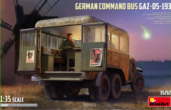 MiniArt 35202 1/35 Немецкая командирская машина ГАЗ-05-193 Автобус 