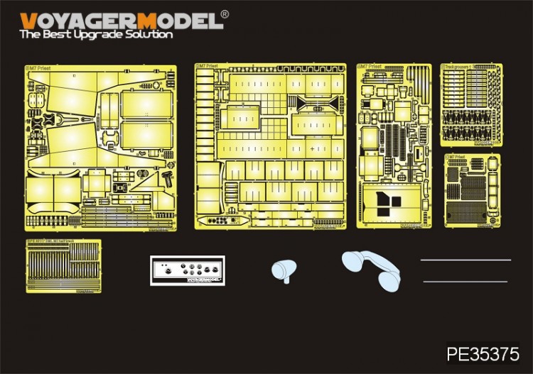 PE35375 1/35 M7 Priest Mid Production Ammo & Telephone Set For Dragon