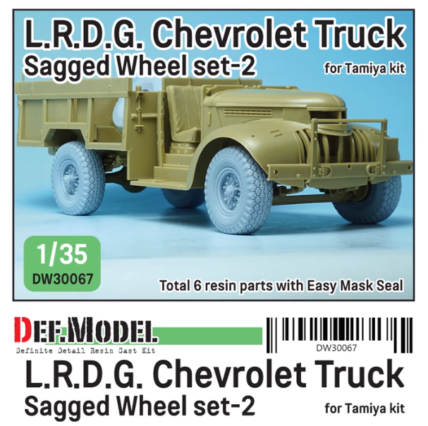 DW30067 1/35 L.R.D.G. Chevrolet Truck Sagged wheel set (2)
