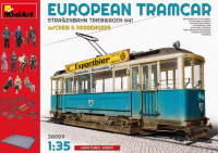 Miniart 38009 1/35 Европейский трамвай с пассажирами на платформе