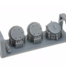 TR305203  1/35 вентилятор  «Тигр» средней и поздней   с защитой от дождя, 3 шт 
