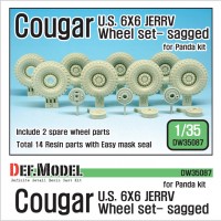 DW35087 U.S. Cougar 6X6 JERRV Sagged Wheel set - 2 Spare wheel( for Panda 1/35)