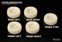 PEA231 Modren HUMVEE family road wheels w/spare wheel (GP)