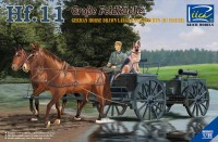 RV35013 1/35 German Horses Drawn Large Field Kitchen Hf.11(two horses & one figure, one dog)