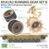TR305214-2 1/35 M1A1/A2 ходовая часть, опорное колесо, ведущее колесо, Tamiya