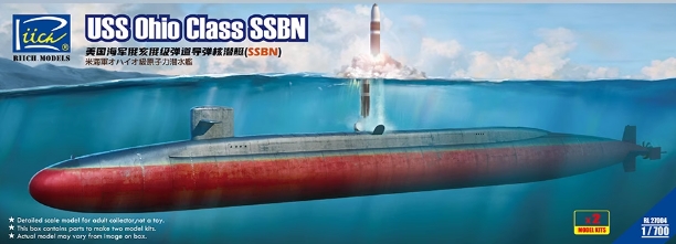 RL27004 1/700 Ohio-class nuclear power submarine 