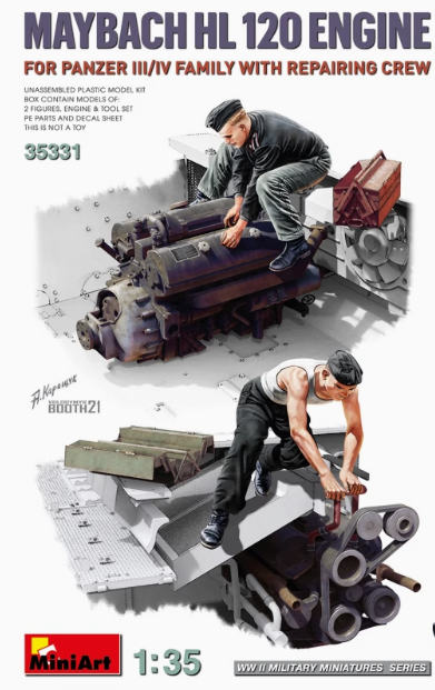 35331 Двигатель Maybach HL120 1/35 +фигурки 