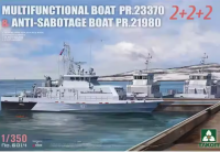6014 1/350 Multifunctional Boat PR.23370 & Anti-Sabotage Boat PR.21980 2+2+2