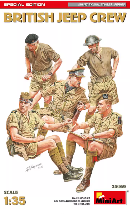 35469 1/35  MiniArt 1/35 British Jeep Crew Special Edition