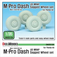 DW35104 US MRAP M-pro Dash Sagged Wheel set (for Panda 1/35)   