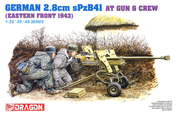 6056 1/35 German 2.8cm sPzB41 AT Gun & Crew 