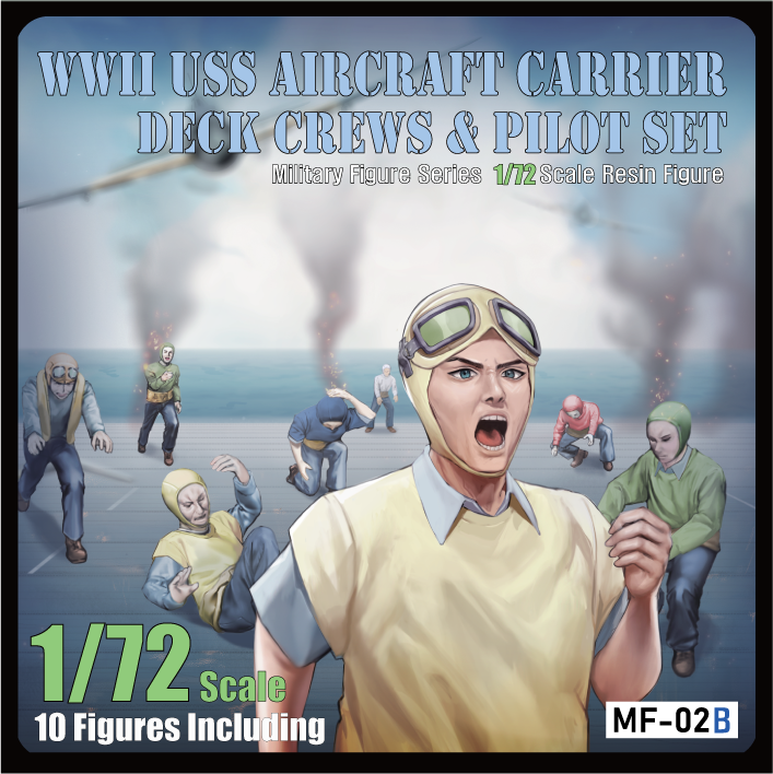 MF-02B 1/72 US NAVY Aircraft Carrier Crews & Pilots 
