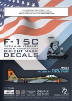 G72051 1/72 Декали +маски для L7205  F-15C, истребитель Eagle, посвященный памяти Дэвида Р. Кингсли