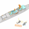 SR-7049 1/700 Korean People's Navy KPN Choe Hyon Class Destroyer (по ватерлинию) +бонус Ка-27 ,Ка-29