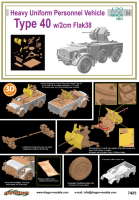 7425 1/72 Dehoch Type 40 Heavy Transport Vehicle с 2-см орудием Flak38