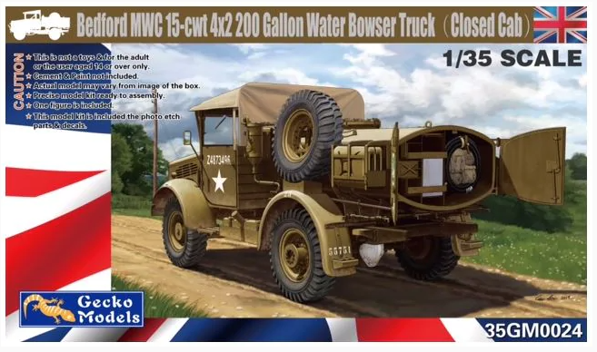 35GM0024 1/35 Bedford MWC 15-cwt 4x2 200 Gallon Water Bowser Truck