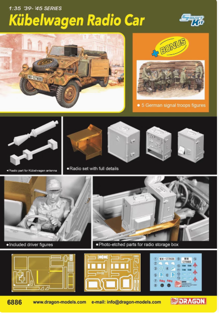 6886 1/35 Type 82 Kubelwagen Radio Car
