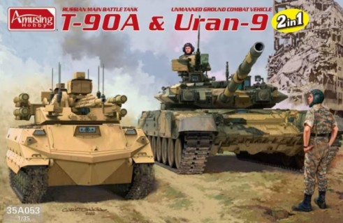 35A053 1/35 Russian Main Battle Tank T-90A & Uran-9