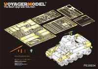 PE35934 WWII US M3 Stuart light tank basic (Gun barrel ，atenna base include）（For TAMIYA 35360）