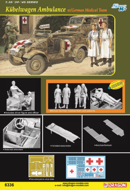 6336 1/35 Kübelwagen Ambulance w/German Medical Team