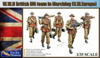 35GM0014 WWII British MG Team in March (N.W.Europe)