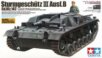35281 Tamiya 1/35 Sturmgeschutz III Ausf.B Немецкое самоходное 75мм орудие, с набором фототравления и металлическим стволом. В комплекте одна фигура.