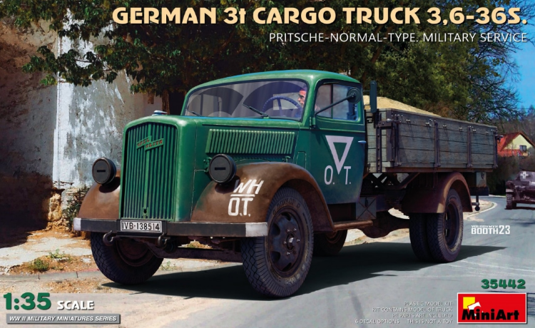 35442 1/35 German 3t Cargo Truck 3,6-36S. Pritsche-Normal-Type Military Service