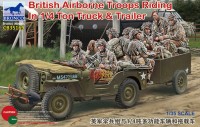 CB35169 Bronco 1/35 British Airborne Troops riding in 1/4 ton Truck and Trailer