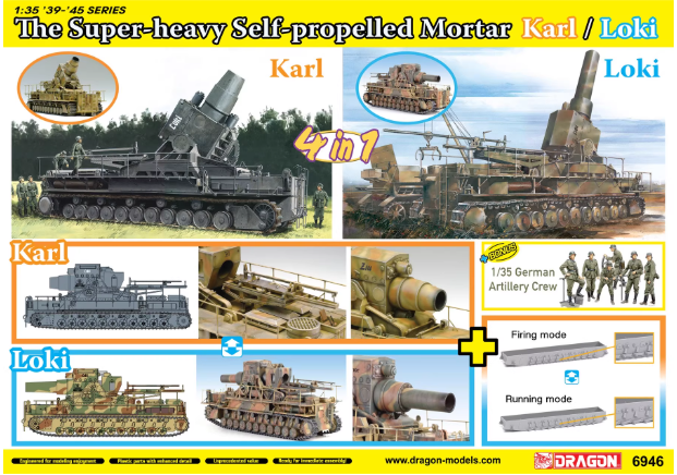 6946 1/35 Heavy Self-Propelled Mortar Karl/Loki