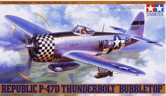 Tamiya 61090	1/48 P-47D Thunderbolt "Bubbletop"
