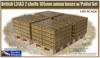 35GM0020 British L31A3 2 shells 105mm ammo boxes w/Pallet Set