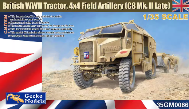 35GM0066  1/35 British WWII Tractor 4x4 Field Artillery (C8 Mk.II Late)