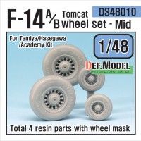 DS48010 1/48 F-14A/B Tomcat Sagged Wheel Set Mid. (for Tamiya,Hasegawa,Academy)