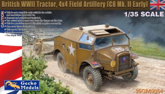 35GM0064 1/35 British WWII Tractor, 4x4 Field Artillery (C8 Mk.II Early) 