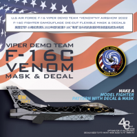  D48038 1/48 F-16C "Venom"Маски и декали  для Tamiya 6109