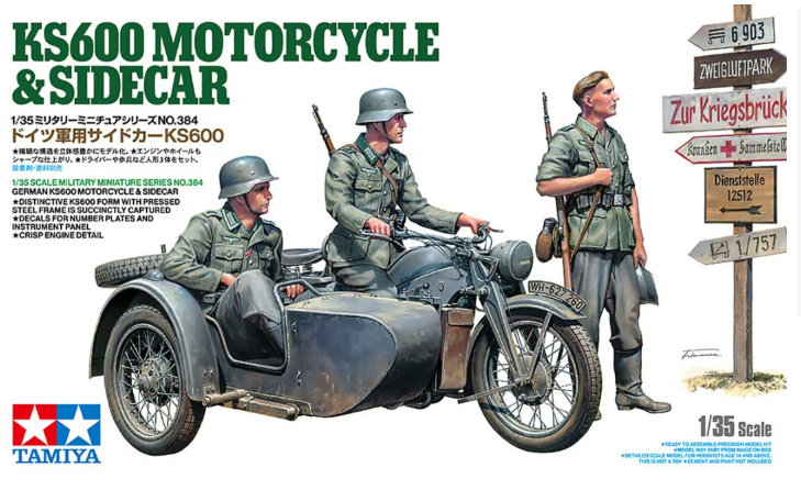 35384  1/35 KS600 Motorcycle & Sidecar Zündapp