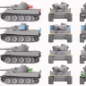 2197 1/35 Tiger Heavy Tank Very Early Type 4in1