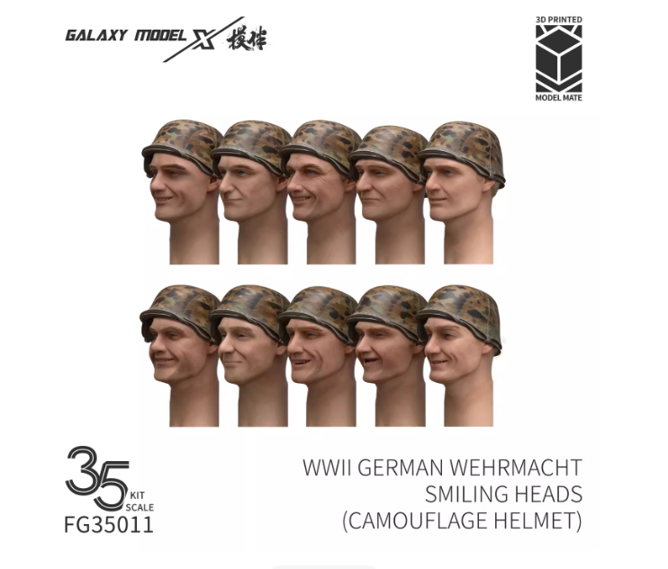 FG35011 1/35 фашистские морды в камуфляжной каске (набор№2)