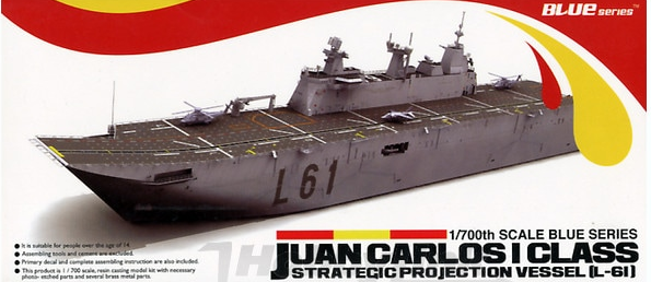  N07-018-280  1/700 Spanish Navy L-61 'Juan Carlos I' (Смола+травление)